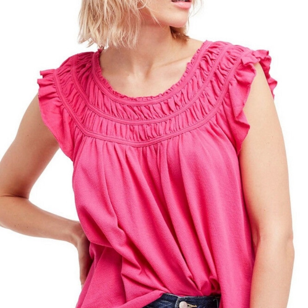 NWT FREE PEOPLE PINK BLOUSE medium